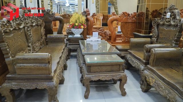 Mẫu bộ bàn ghế gỗ phòng khách