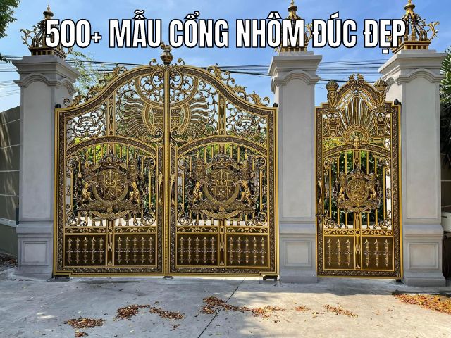 Cổng Nhôm Đúc tại Nha Trang, giá tại xưởng, thi công trọn gói 4 500+ mẫu cổng nhôm đúc đẹp, cao cấp cho biệt thự, nhà phố...