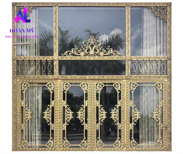 Cổng nhôm đúc tại Bình Dương - Giá tại xưởng sản xuất không qua trung gian 6 Cửa Nhôm Đúc 4 Cánh