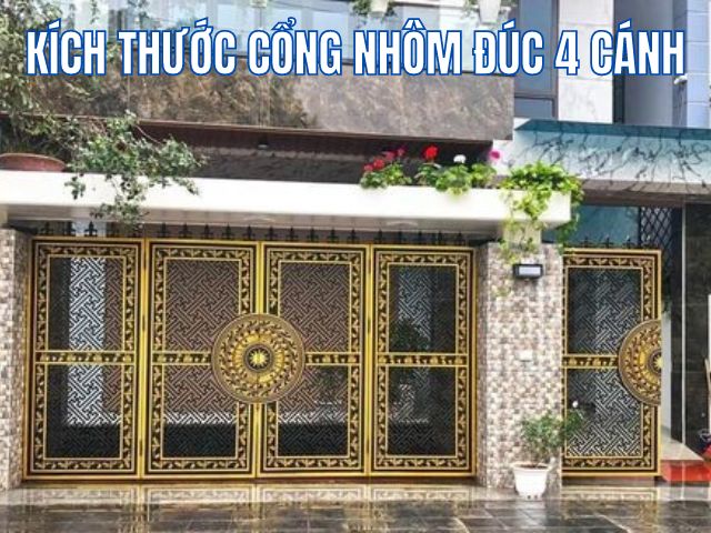 Kích thước cổng nhôm đúc 4 cánh chuẩn phong thủy 2 kich thuoc cong nhom duc 4 canh