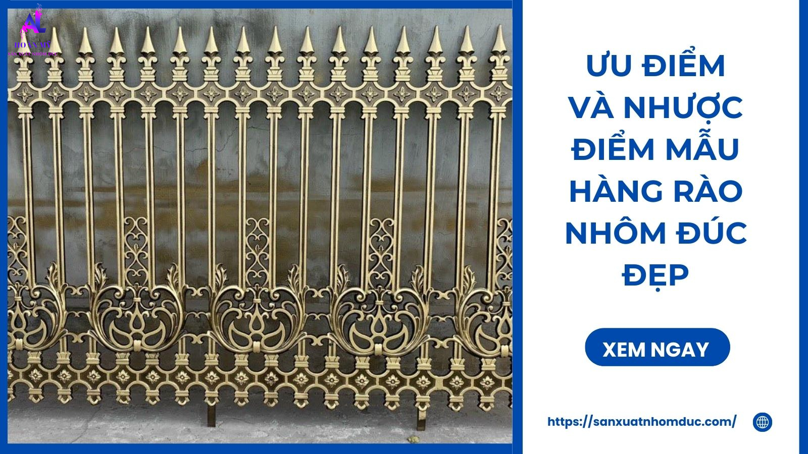 Hàng rào nhôm đúc 29 Ưu Điểm Và Nhược Điểm Của Mẫu Hàng Rào Nhôm Đúc Đẹp