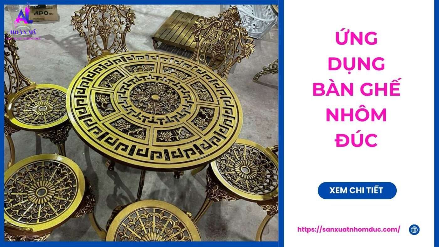 Ứng dụng bàn ghế nhôm đúc trong không gian nội thất và ngoại thất 1 Ứng dụng bàn ghế nhôm đúc trong không gian nội thất và ngoại thất